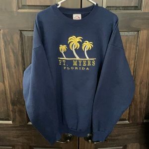 Vintage 1990 Fort Myers Florida beach vacation pull over crewneck